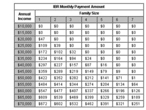 Ibr Payment Chart